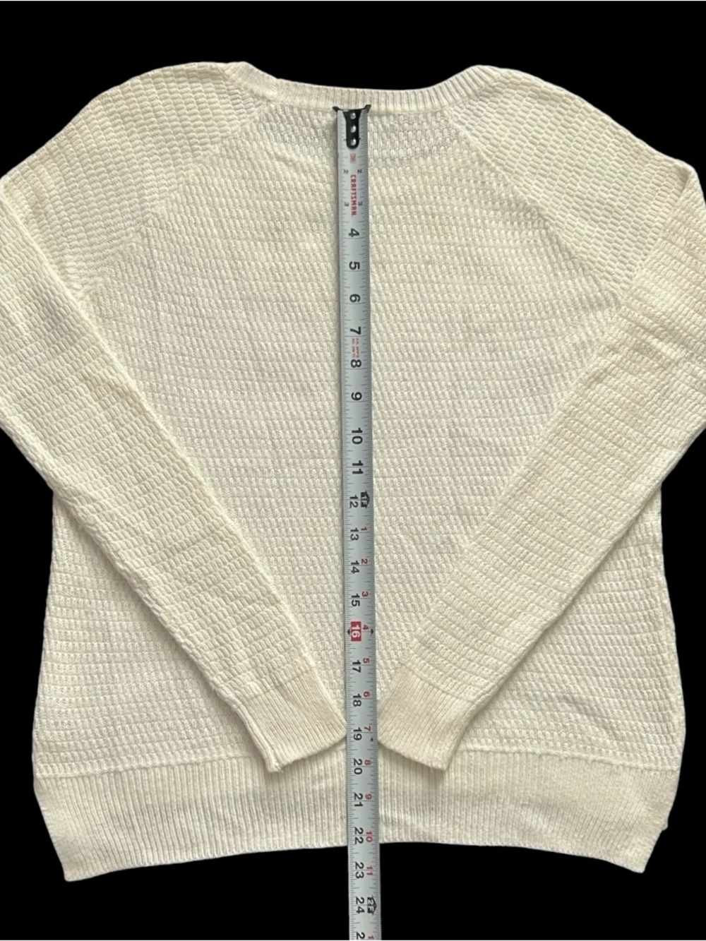Madewell XS Ivory Textured Knit Sweater Cotton Blend Crewneck Pullover - Picture 7 of 13